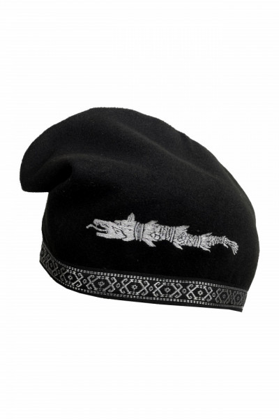 Caciula dacica neagra cu broderie
