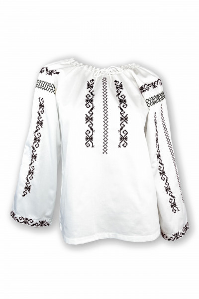Ie traditionala cu broderie neagra, fetite - Bogdana