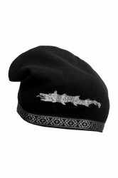 Caciula dacica neagra cu broderie