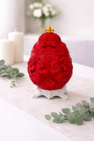 Ou decorativ ornamental cu model în relief - Iepurasi
