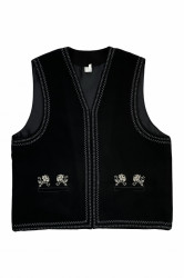 Vesta neagra cu buzunare - contur - Img 1