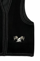 Vesta neagra cu buzunare - contur - Img 2