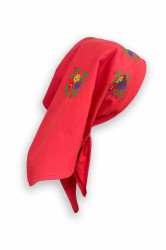 Batic traditional rosu cu broderie - Img 1