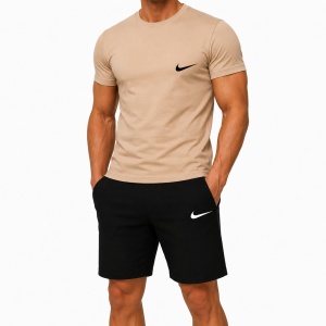 Compleu Slim Fit NK Crem/Negru