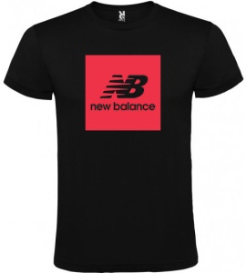 Tricou Negru - NB Rosu