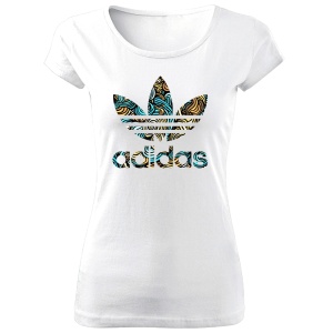 Tricou de Dama ALB A Blue and Orange Cod D226