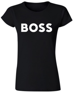 Tricou de dama NEGRU - B Logo