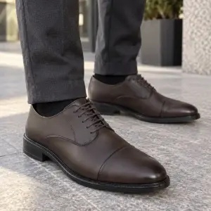 Braon kožne elegantne muške cipele 5975