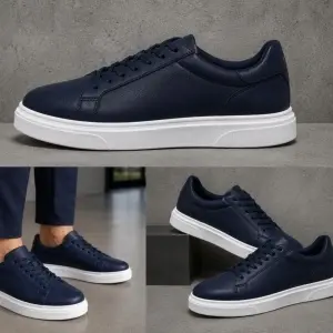 Teget mat muška patika na beli đon 5946 - Img 2