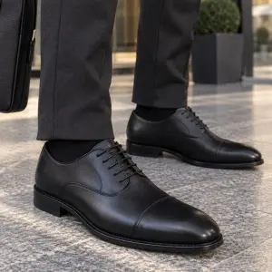 Crne kožne elegantne muške cipele 5974