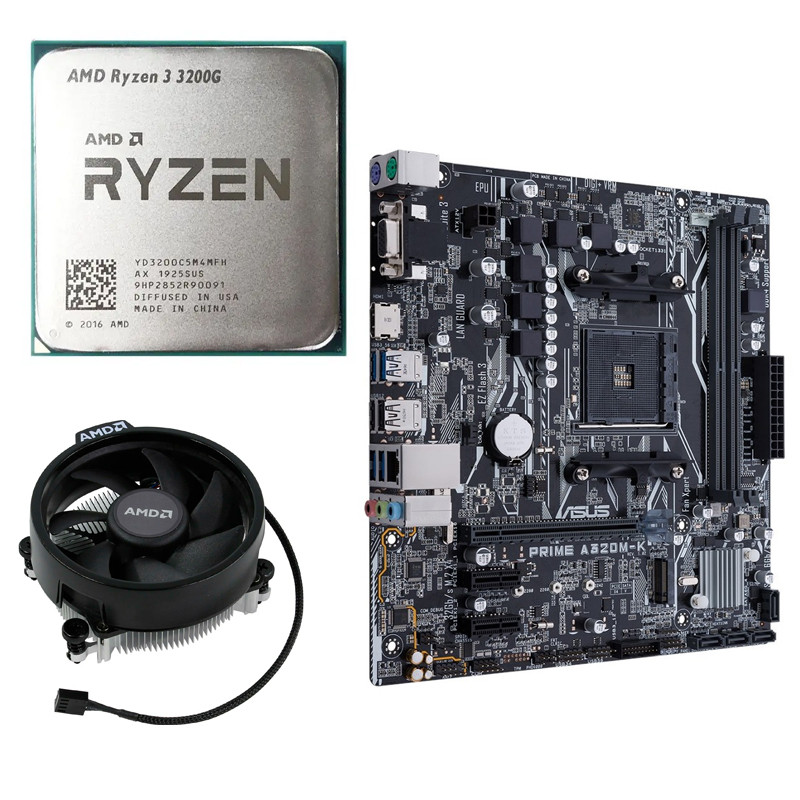 A320m Ryzen 3200g Ddr3 Kit Placa De Baza ASUS PRIME A320M-K, AMD