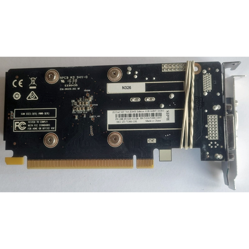 Placa video ZOTAC GeForce GT 710 1GB DDR3 64-bit, Low Profile