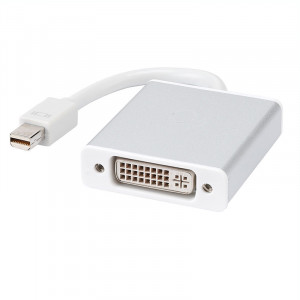 Adaptor DeTech mini DisplayPort tata - DVI mama, Alb - Img 1