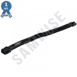 Cablu componente Orico 8-pin ATX Male - 8-pin ATX Female, 0.3m, negru sleeved - Img 2