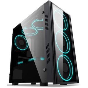 Calculator Gaming BlackShip V1, Intel Core i5 10500T pana la 3.8GHz, H410M H V2, 16GB DDR4, SSD 512GB, HDD 500GB, GTX 1660 Super 6GB DDR6 - Img 6