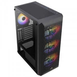 Carcasa Gaming Aerocool Beam V2 RGB, MiddleTower, USB 3.0, Panou transparent - Img 3