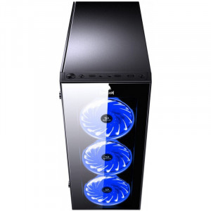 Carcasa Gaming Redragon Sidewipe Black, USB 3.0, controller RGB cu telecomanda - Img 3