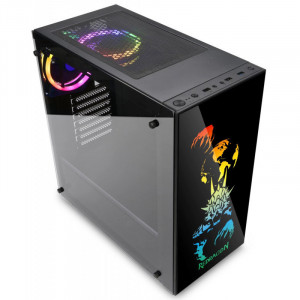 Carcasa Gaming Redragon SteelJaw, MiddleTower, Panou transparent, Iluminare RGB, USB 3.0, Vent. 4x 120mm - Img 4