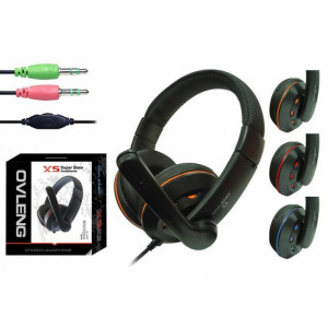 Casti Gaming Ovleng X-5, cu microfon, negru - Img 3