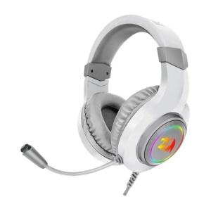 Casti gaming Redragon Hylas iluminare RGB albe