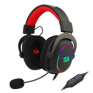 Casti Redragon ZeusX 7.1 negre iluminare RGB