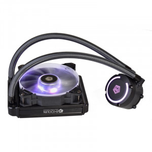 Cooler CPU ID-Cooling Auraflow, Racire cu lichid, Ventilator 120mm, Iluminare LED RGB - Img 4