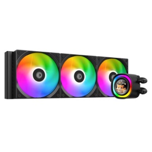 Cooler procesor cu lichid ID-Cooling FX360 LCD cu display negru iluminare aRGB
