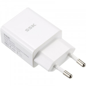 Incarcator retea GSM SSK SDC010, 2x USB, Alb - Img 5