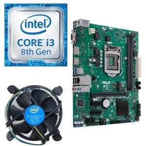 KIT Placa de baza ASUS PRIME H310M-DASH, Intel Core i3 8100 3.6GHz, Cooler inclus