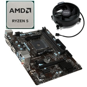 Kit Placa de baza MSI A320M PRO-VD/S, AMD Ryzen 5 2400G 3.6GHz, Cooler CPU inclus