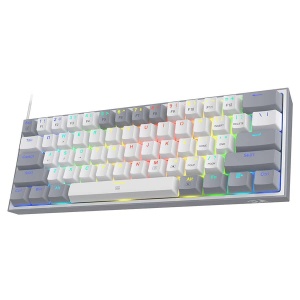 Kit tastatura mecanica si mouse Redragon Gaming Dynamic Duo albe iluminare RGB - Img 3
