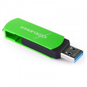 Memorie USB 3.1 Exceleram P2 Series 32GB Green/Black - Img 1