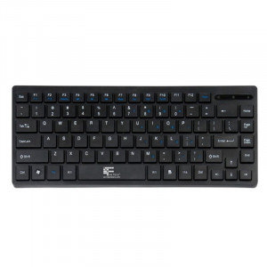 Mini Tastatura Multimedia USB, Fantech K3M, slim 84 taste, design compact, Negru - Img 1