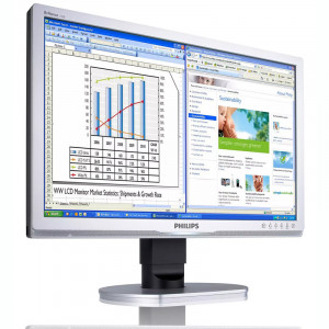 Monitor LCD Philips 24" 240B1CS/00, Grad A, 5ms, 1920x1200, DVI, VGA, Cabluri incluse - Img 2