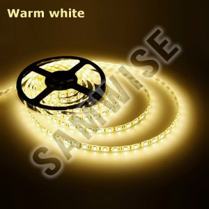 Rola leduri SMD 5m, Lumina Alb Cald - Impermeabila - Img 1