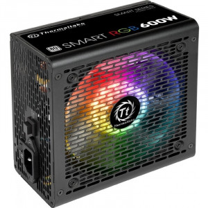 Sursa Gaming Thermaltake Smart Iluminare RGB 600W, 6x SATA, 3x MOLEX, 2x 6+2 pin, PFC activ - Img 1