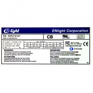 Sursa Mini Enlight, 200W, ENP-2120D W/PFC, 4 x Molex, 1 x 20pin MB, 4 pin CPU, PFC - Img 3