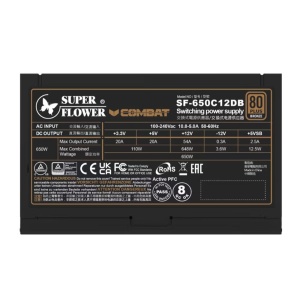 Sursa Super Flower Combat DB 650W neagra 80+ Bronze ATX 3.1 - Img 2