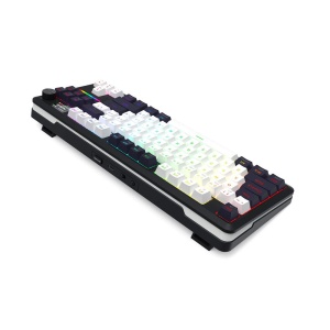 Tastatura gaming mecanica Bluetooth cu si fara fir Redragon Wildslash LCD Pro neagra cu alb iluminare RGB - Img 3