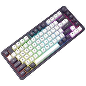 Tastatura gaming mecanica Bluetooth si cu fir Redragon Finke neagra cu alb iluminare RGB - Img 2