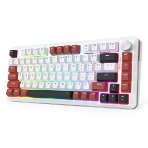 Tastatura gaming mecanica Redragon Stormhunter Magnetic alba cu rosu iluminare RGB - Img 2