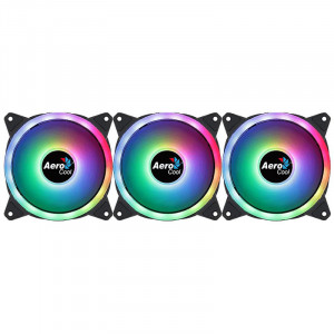 Ventilator Aerocool Duo 12 Pro ARGB 120mm ​Three Fan Pack cu controller H66F - Img 5