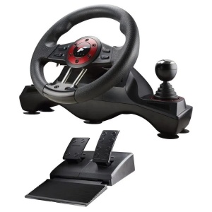 Volan gaming FlashFire Force Wheel negru cu rosu - Img 4