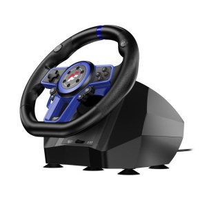 Volan gaming FlashFire Suzuka F111 negru cu albastru - Img 2