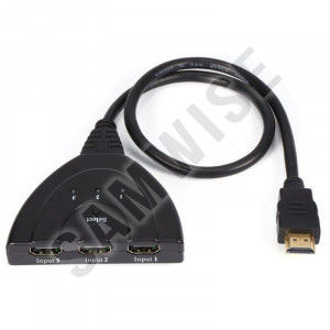 Adaptor Spliter HDMI 3 in 1, negru - Img 1