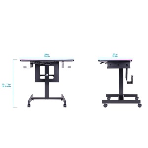 Birou gaming reglabil electric pe inaltime Thermaltake CycleDesk 100 negru iluminare RGB - Img 3