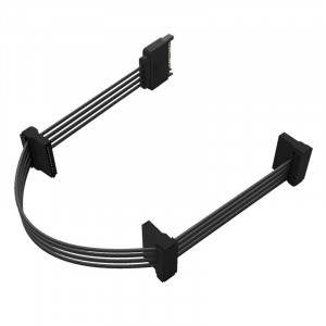 Cablu componente Orico SATA Male - 3x SATA Female Power Extension Cable Black - Img 1