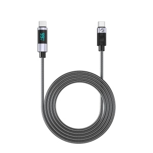 Cablu USB Orico LDC2C 100W USB Type-C - USB Type-C 0.5m negru cu display - Img 2