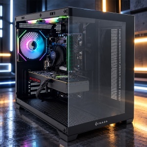 Calculator Gaming Cube V6, Intel Core i5-10500T 2.3GHz, Gigabyte H410M HD3P, 16GB DDR4, SSD NVMe 256GB, HDD 1TB, RX 480 8GB GDDR5