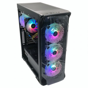 Calculator Gaming LUX V5, Intel Core i7 6700 3.4GHz, MSI H110M-S03, 16GB DDR4, SSD 512GB, HDD 1TB, RX 580 8GB GDDR5 256-bit, 600W - Img 3